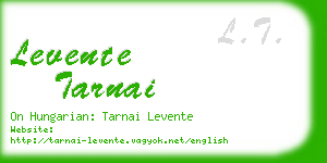 levente tarnai business card